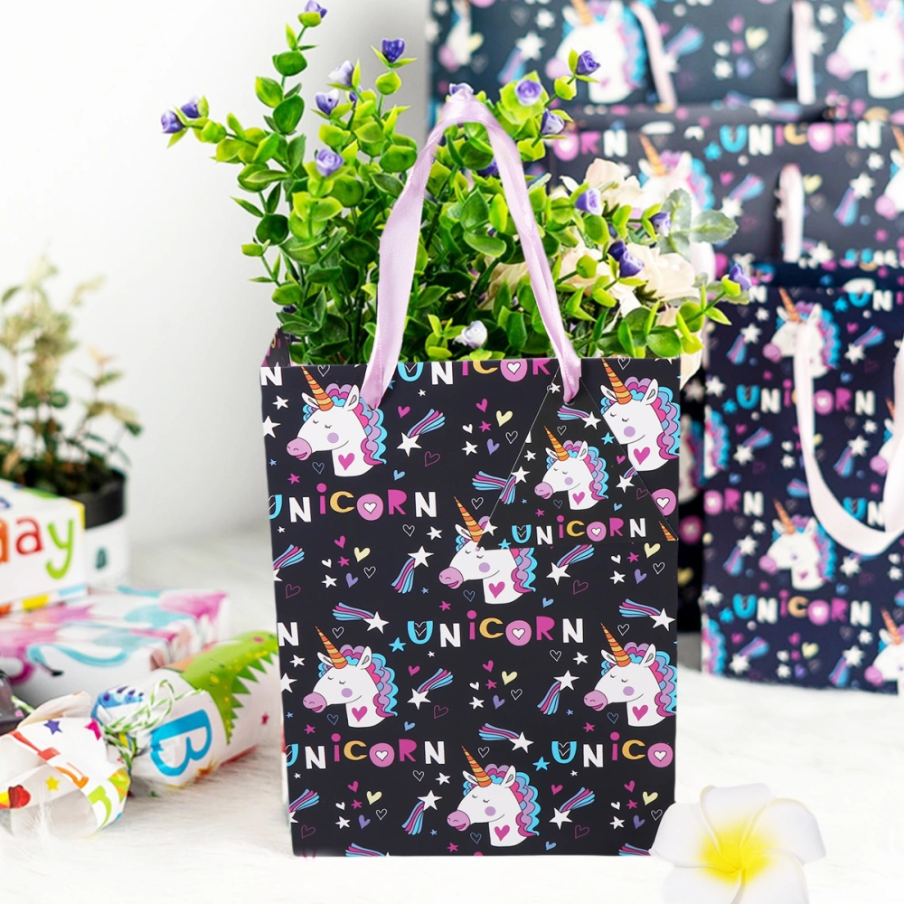 10Pcs Cartoon Unicorn Gift Packaging Bags Sugar Cookies Bags Party Favors Shopping Tote Bags