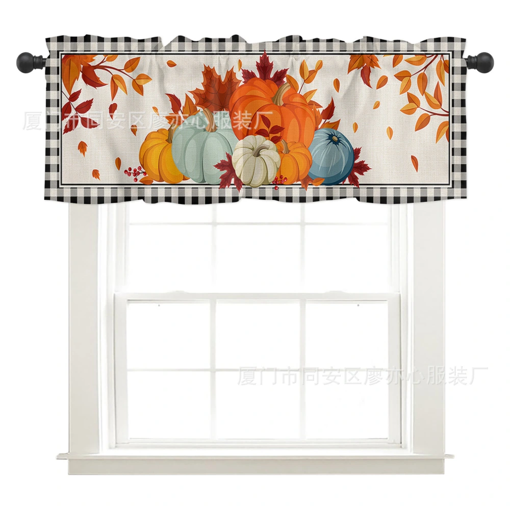 Indoors Blackout Short Curtain Kitchen Window Curtain Valance Household Decorative Valance