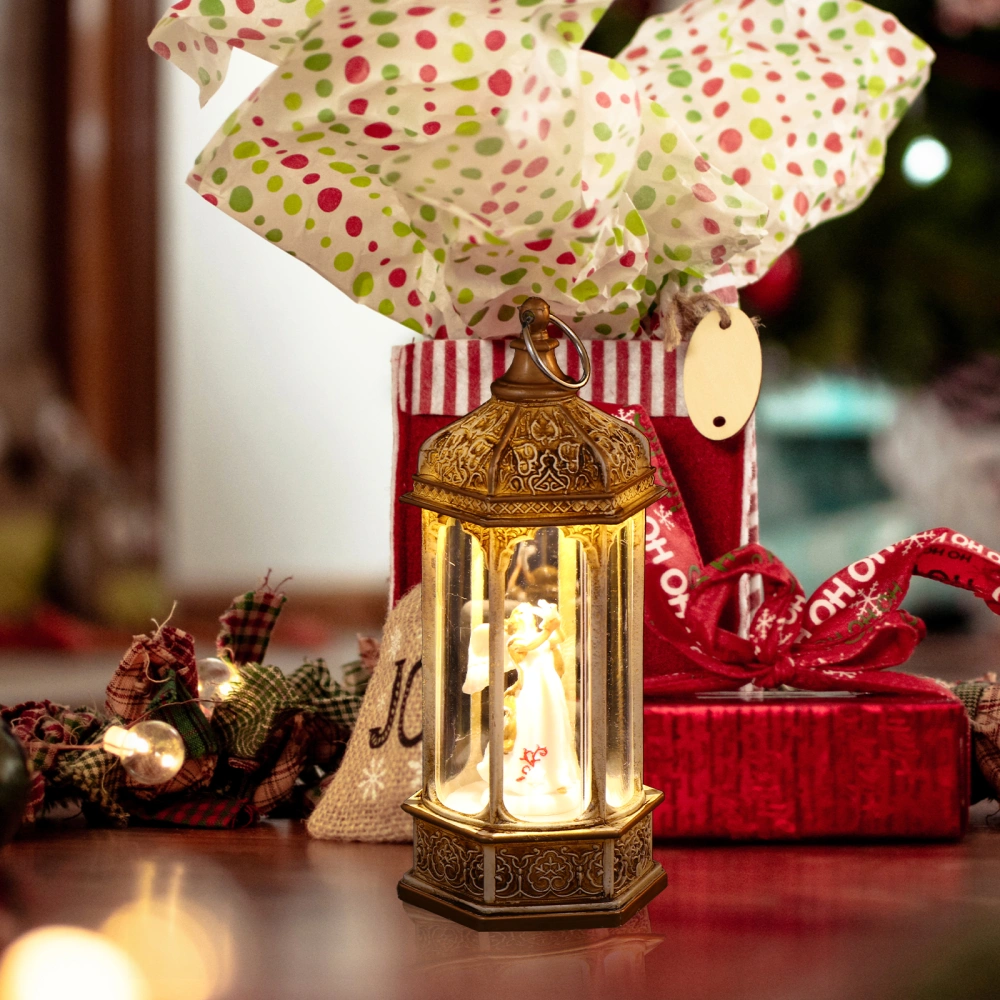 Exquisite Xmas Lamp Desktop Light Tabletop Lamp Retro Christmas Light for Home