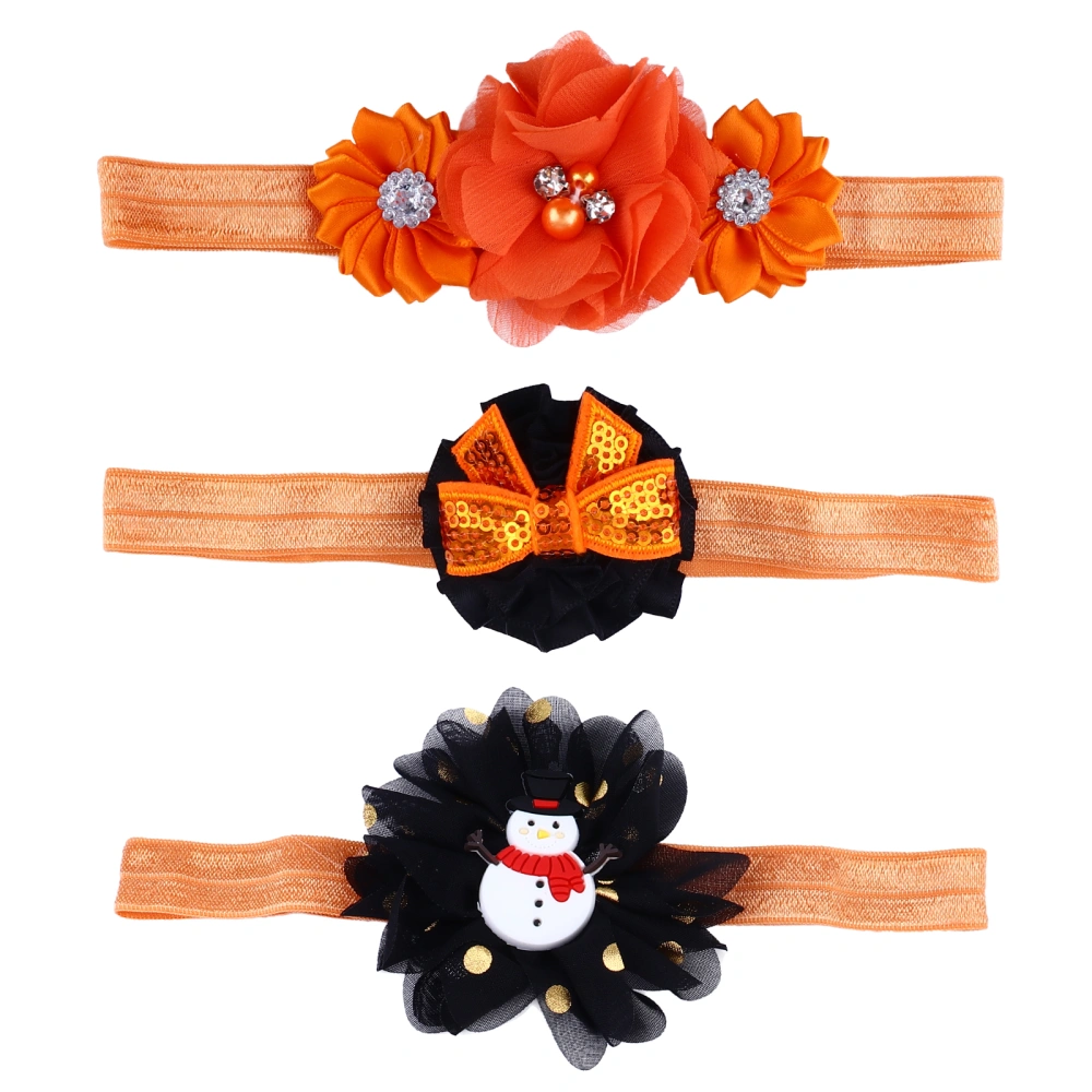 3Pcs Christmas Headbands Child Adorable Halloween Party Hair Accessories