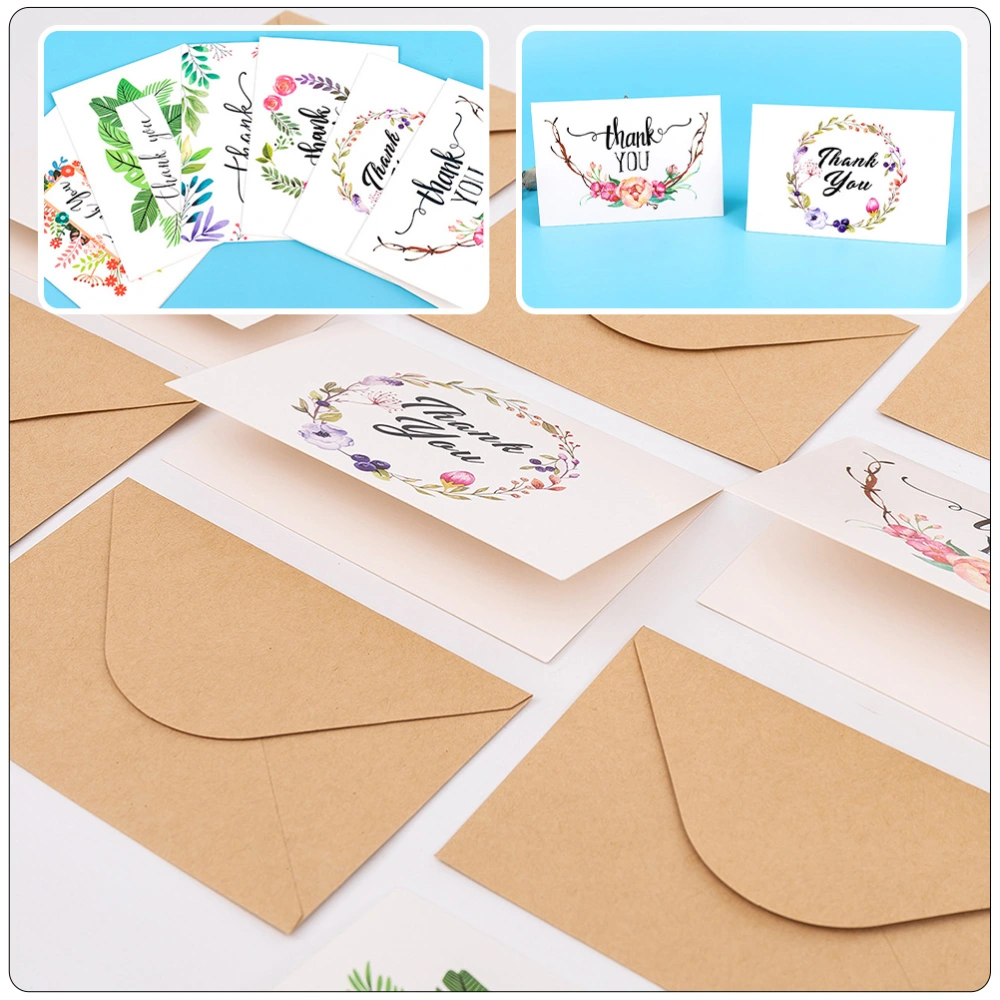 2 Sets of Greeting Cards Decorative Thank You Cards Creative Writing Greeting Cards Ornaments