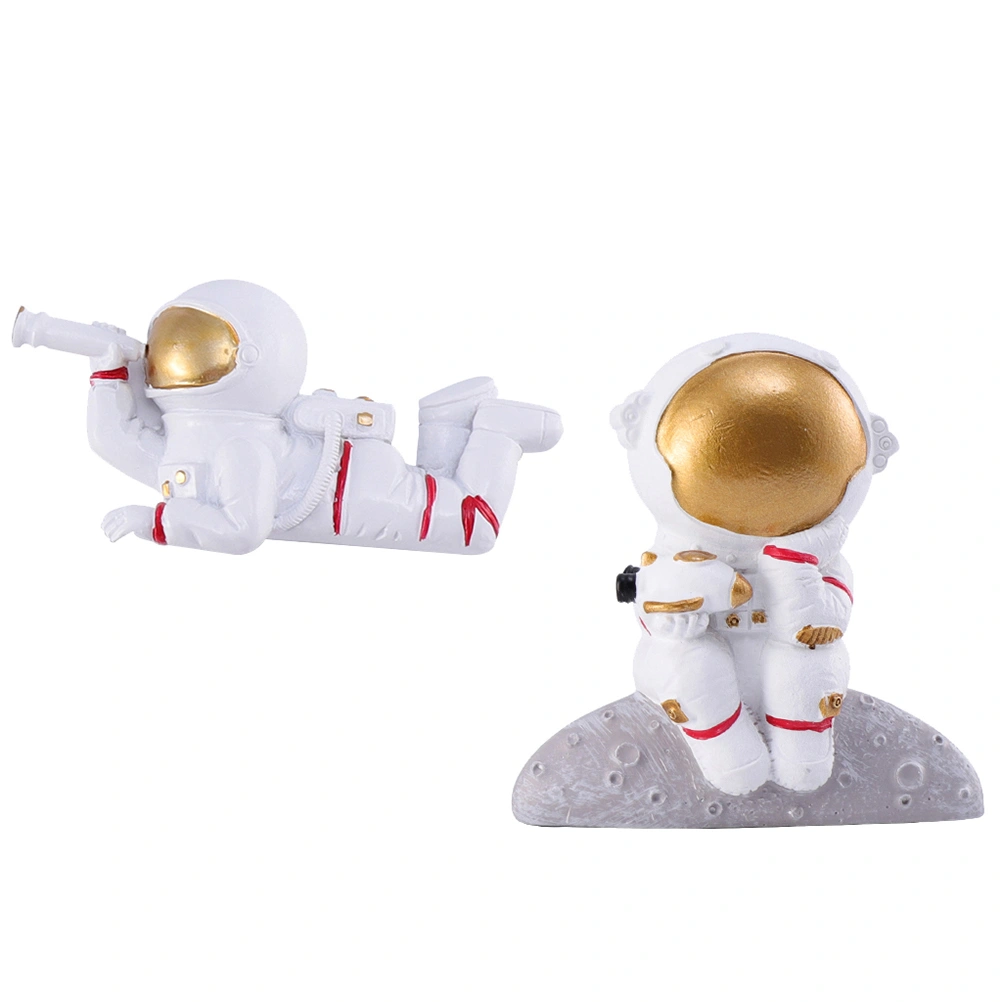 2pcs Resin Spaceman Switch Stickers 3D stereo switch Decals (Assorted Color)