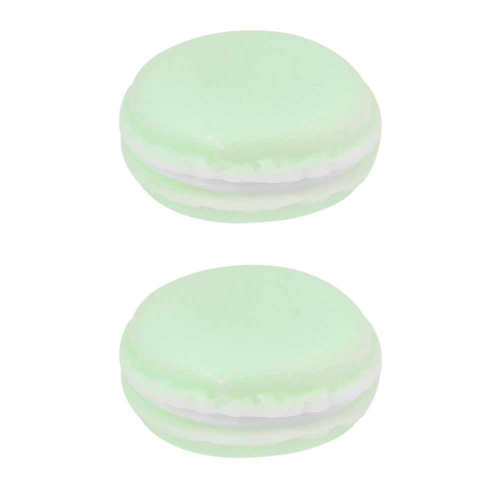 2Pcs Mini Macarons Storage Boxes Delicate Jewelry Boxes Portable Pill Organizer Cases (Light Green)