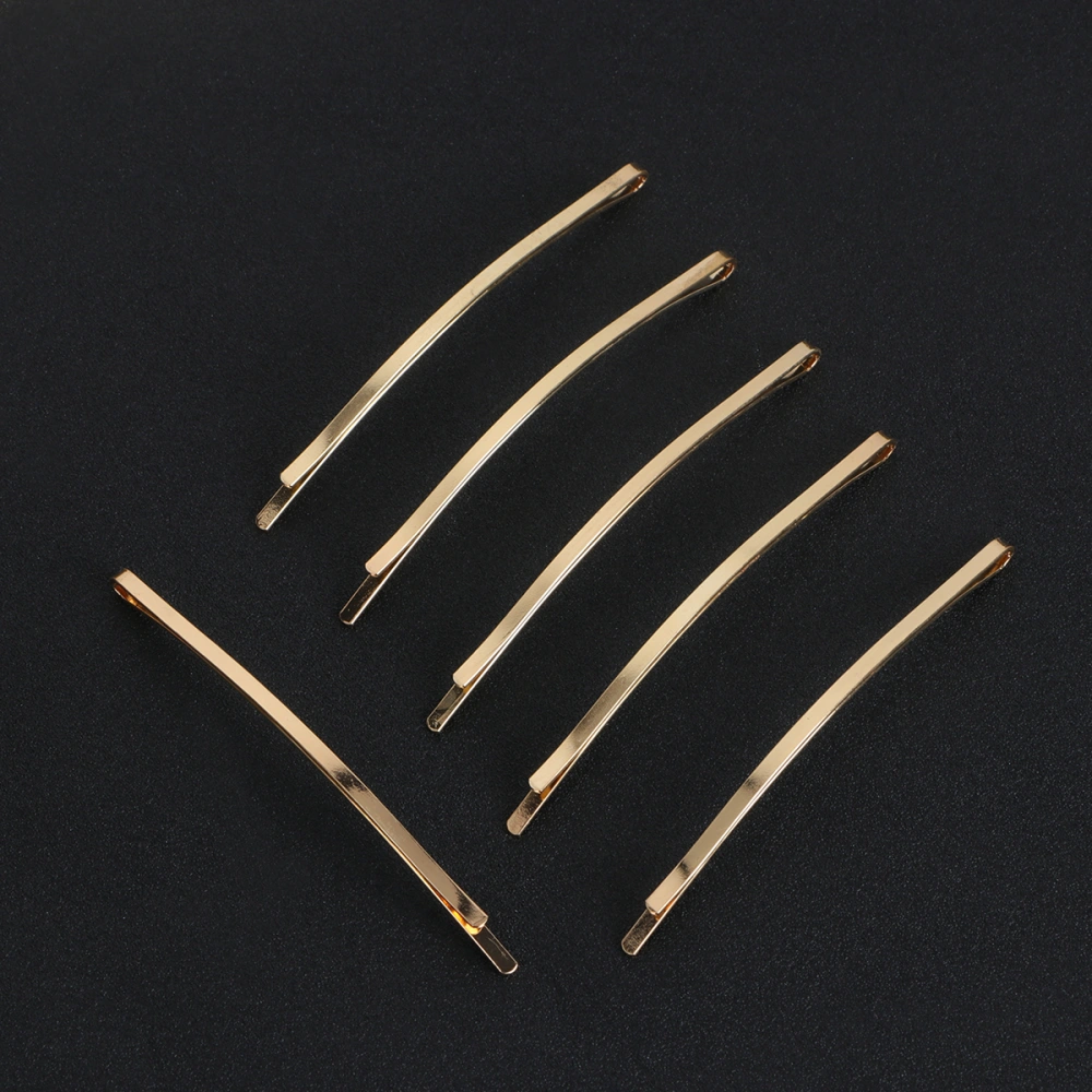 100PCS Girls Bobby Pin Simple Hair Clip Decorative Hairpin Metal Side Barrette (Golden)