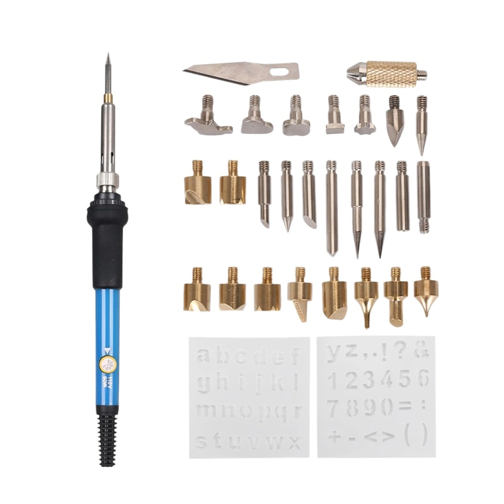 28pcs Welding Soldering Iron Kit Adjustable Temperature Welding Tool Soldering Iron Tools (EU Plug)