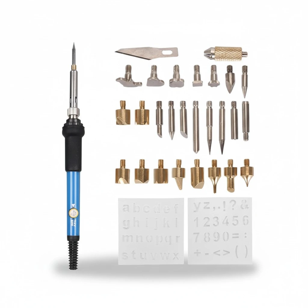 28pcs Welding Soldering Iron Kit Adjustable Temperature Welding Tool Soldering Iron Tools (EU Plug)