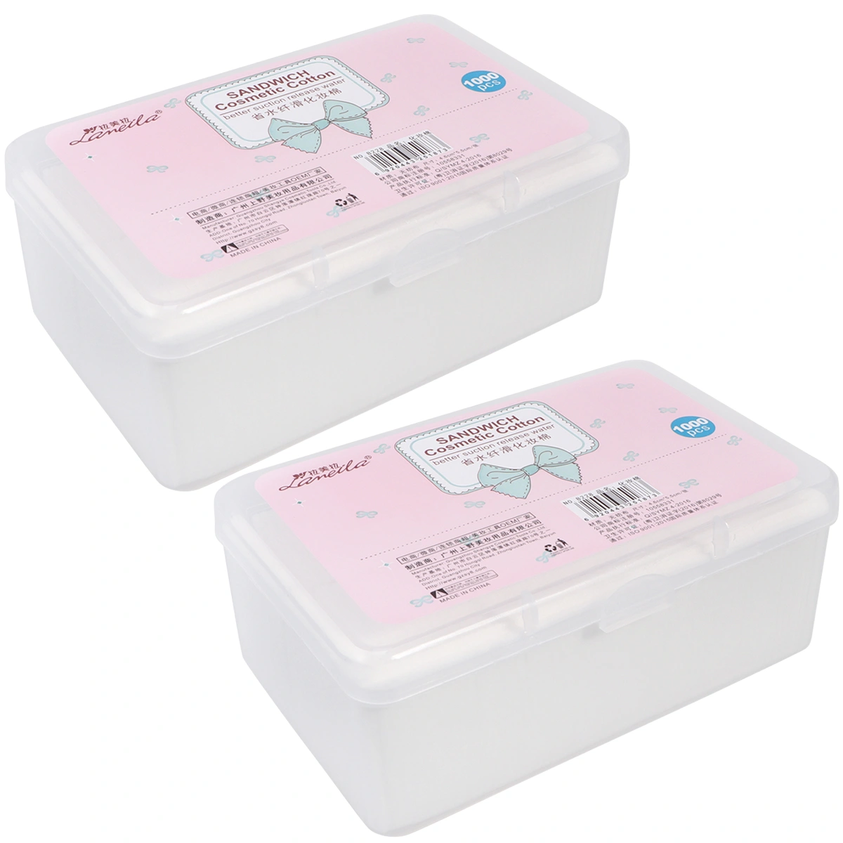 2 Boxes of Non-Woven Cotton Pads Disposable Makeup Remover Cotton Practical Facial Puff