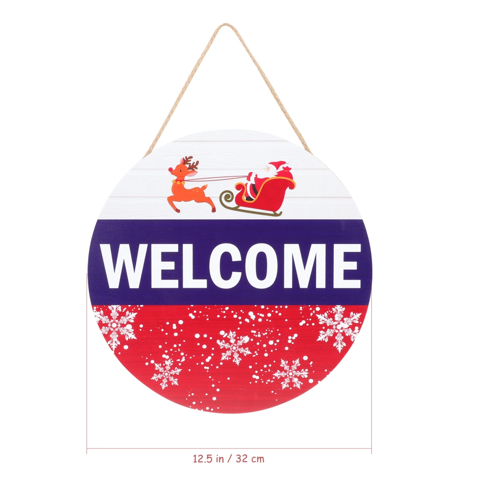 Christmas Themed Hanging Sign Christmas Door Sign Home Welcome Sign for Xmas