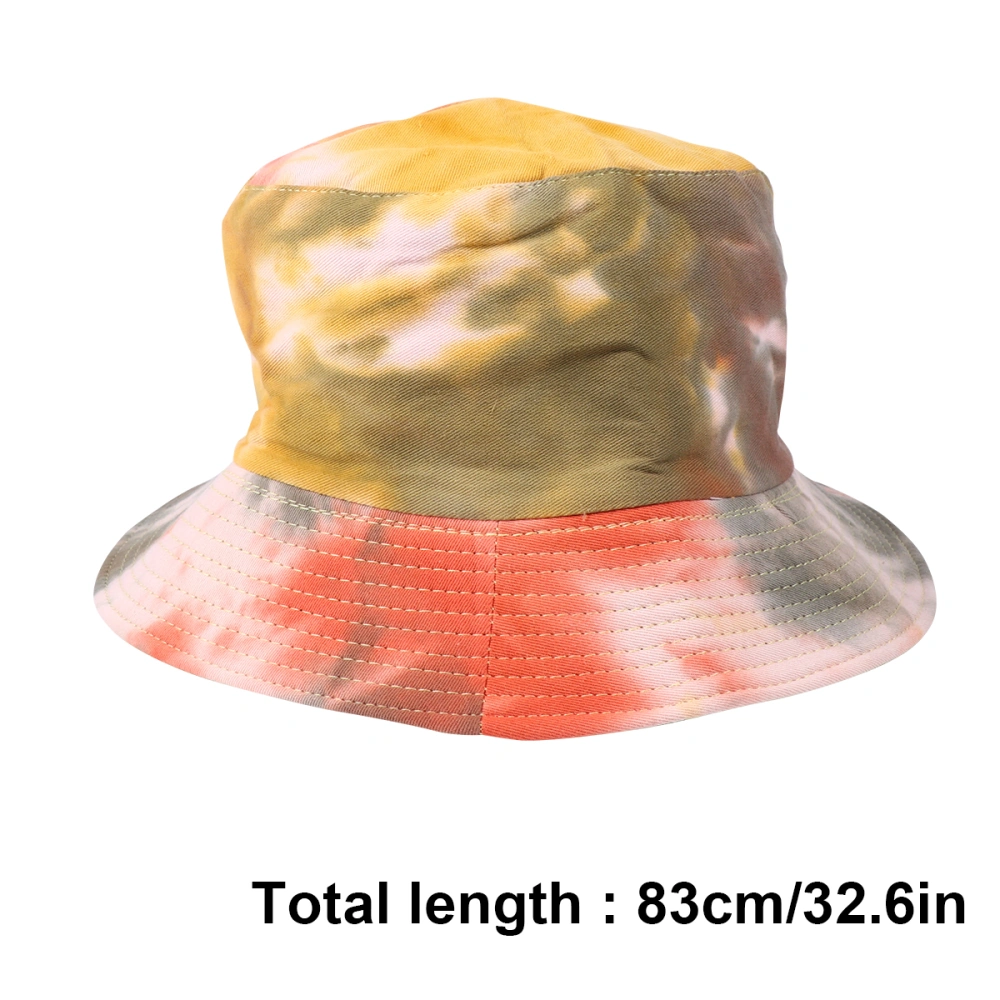 Yellow Graffiti Printing Fishing Hat Colorful Bucket Hat Fashion Summer Outdoor Wide Brim Sun Hat for Summer