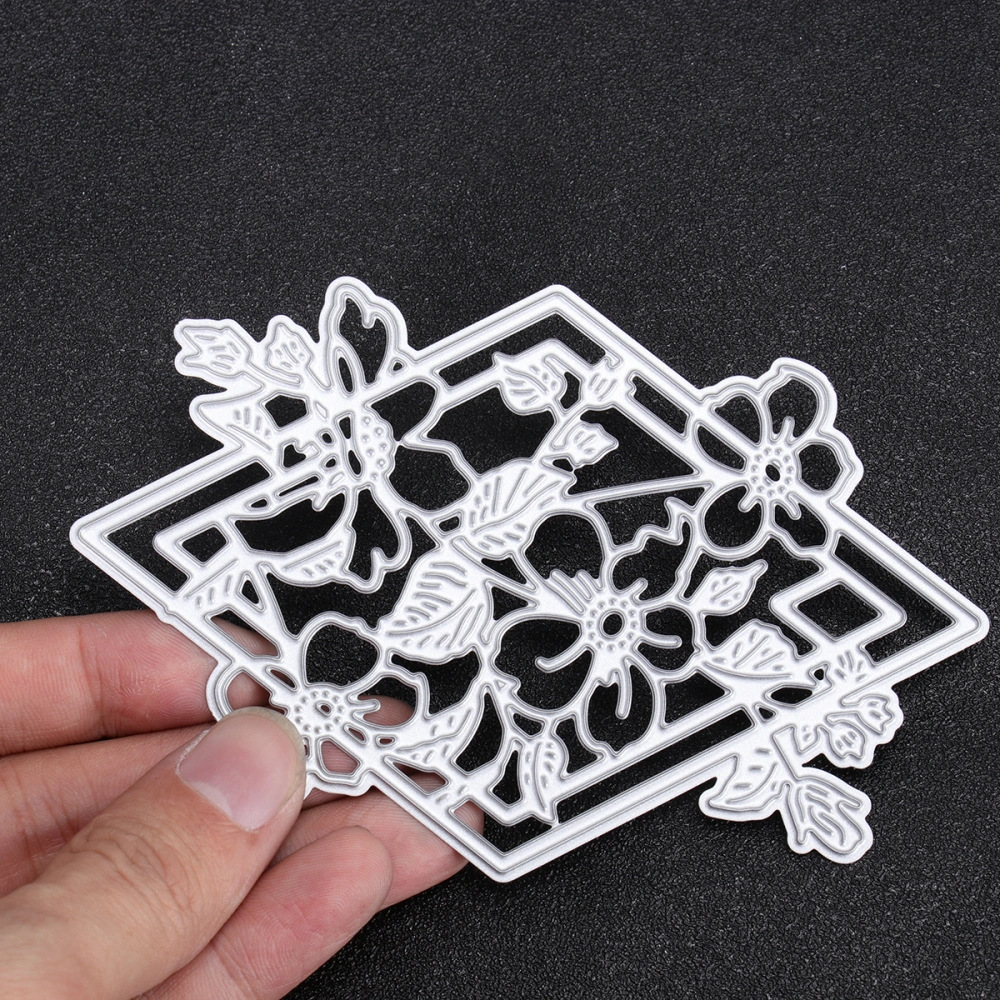 Cutting Dies Metal Stencil Template Mould DIY Metal Embossing Stencil For Album Scrapbooking Paper Art Craft Decor (Rhombus Flower)