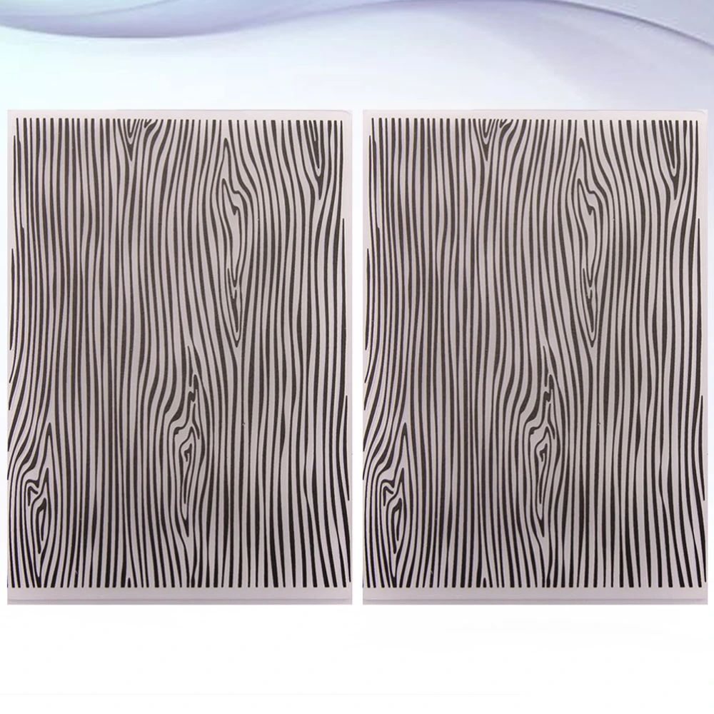 2pcs DIY Bump Embossing Dies Plastic Template Stencil Folder Art Craft Decor Tool for Album Scrapbooking Paper (Tree Pattern)