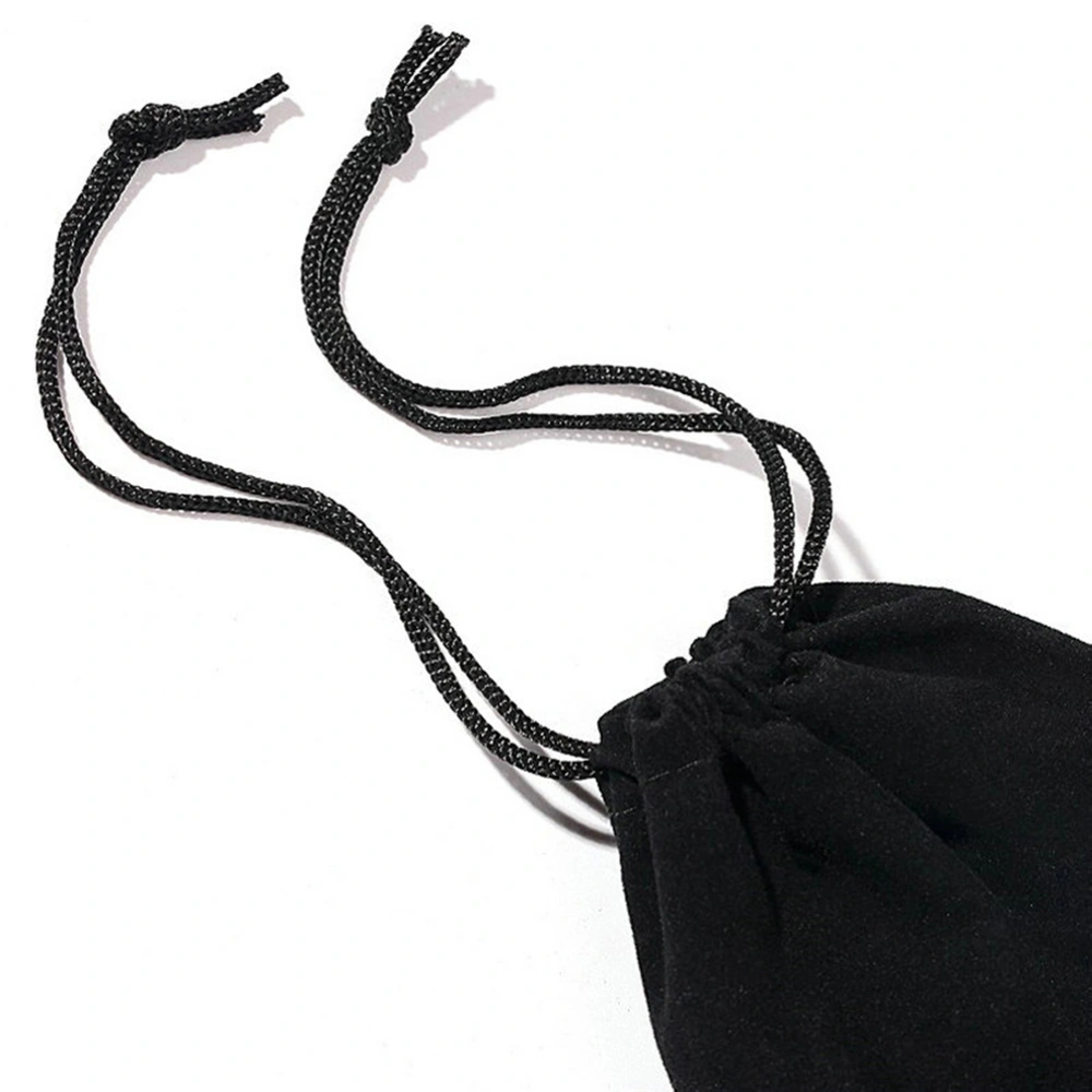 50pcs 9cm Black Plush Drawstring Bag Jewelry Storage Pouches Luxury Drawstring Pouch Gift Wedding Gift Packing Bag Accessary 