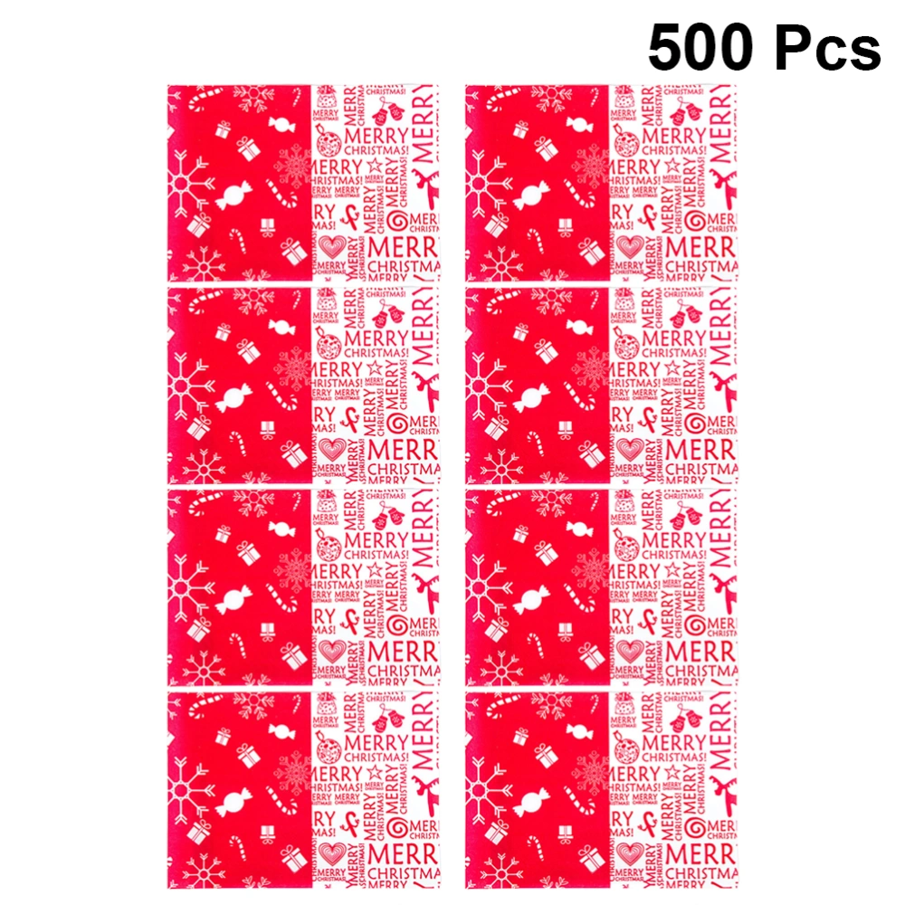 500 Pcs Christmas Candy Packing Paper Nougat Wrapping Paper Festive Sugar Wrapper Wedding Party Xmas Supplies