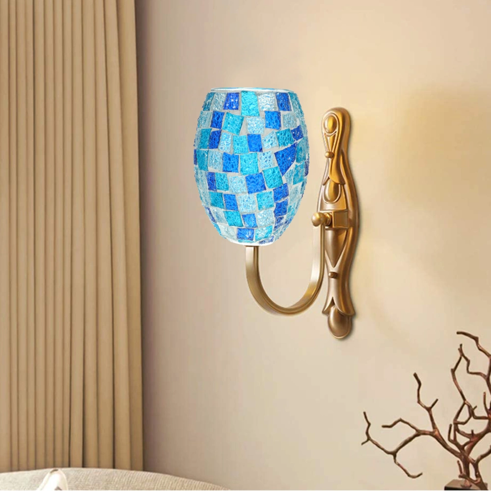 Wall Lamp Shape Small Lampshade Indoor Light Cover Mosaic Lampshade Glass Lamp Cover for Hallway