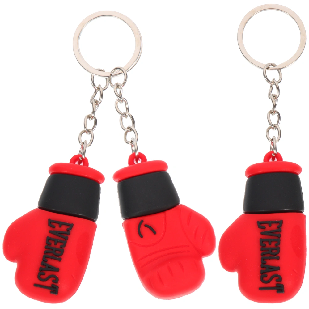 3PCS Boxing Gloves Keychain Fashion Purse Bag Pendant Decoration Hanging Ornament Creative Gift