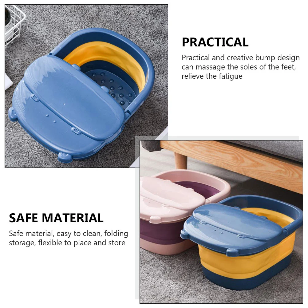 1Pc Collapsible Travel Basin Multi-functional Foldable Foot Washing Water Basin