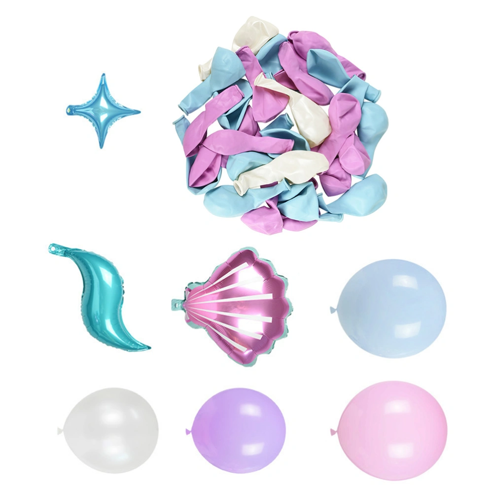 1 Set Mermaid Tail Balloons Birthday Party Props Balloon Decor Photo Prop