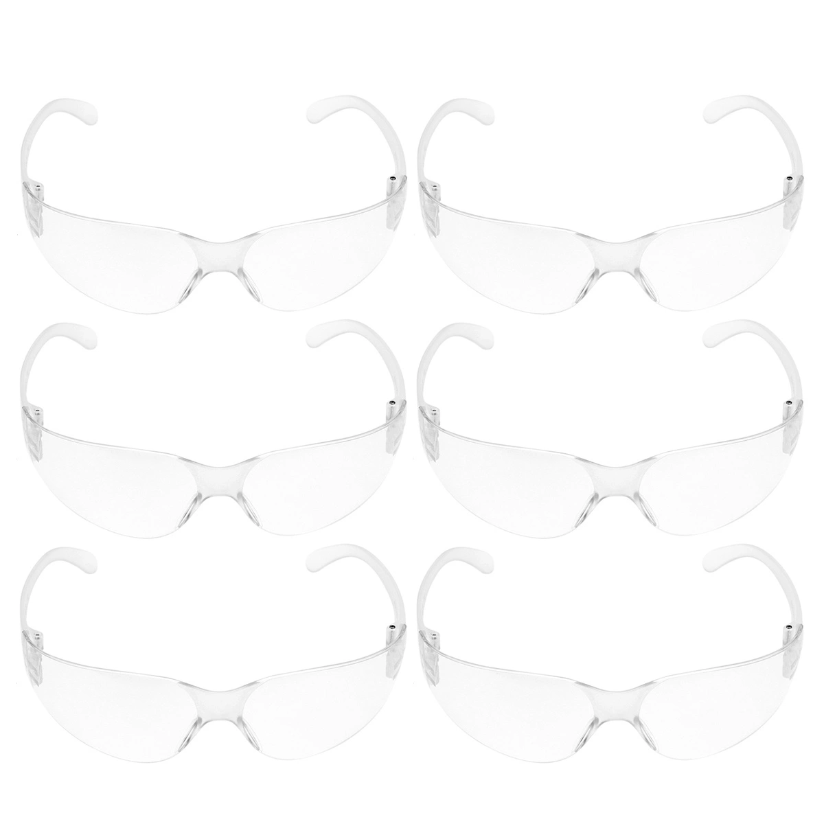 12pcs Clear Protective Eyewear Anti-Fog Safety Glasses Impact Resistant Goggles Labour Glasses