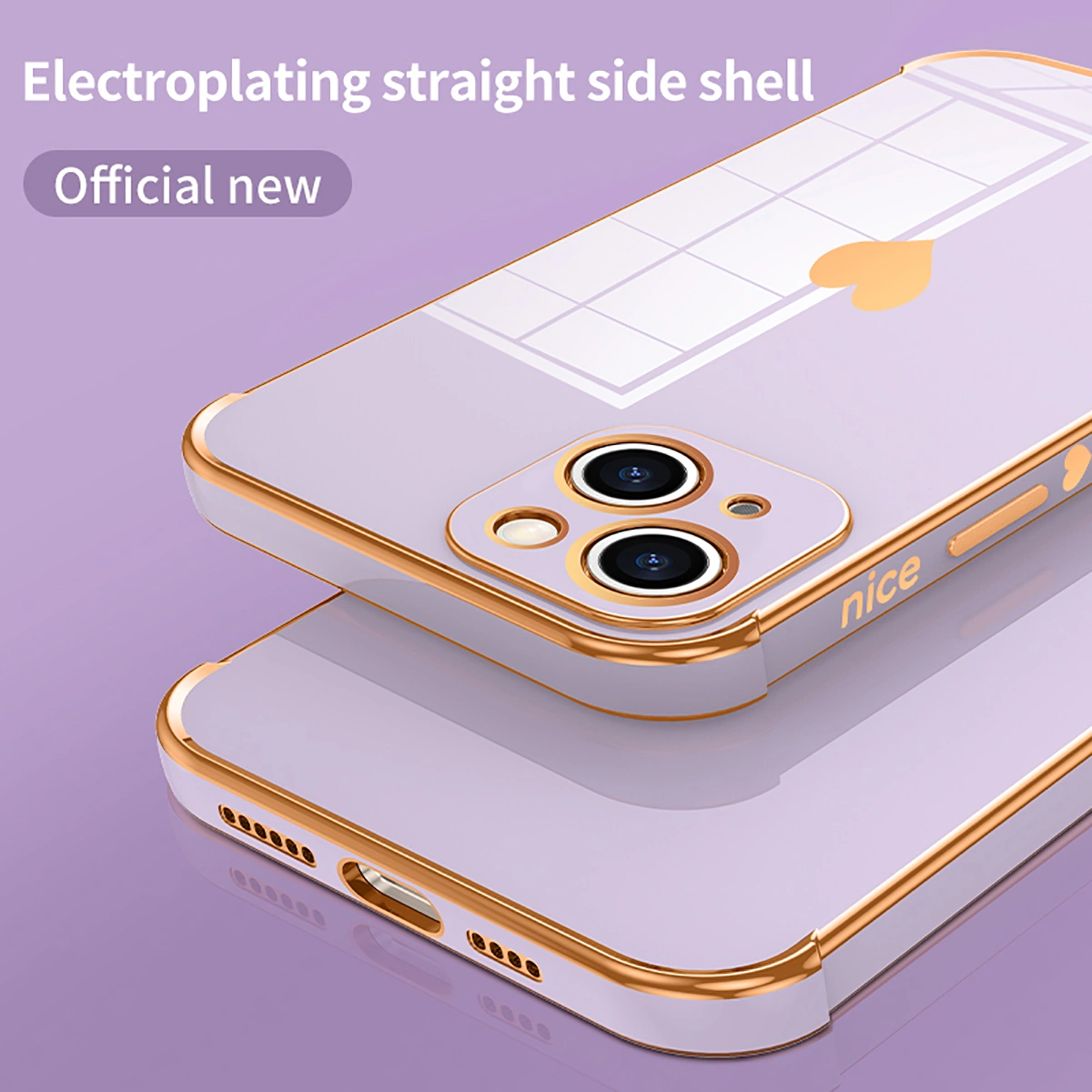 Electroplating Phone Cover Shockproof Protective Case Compatible for iPhone 13 mini