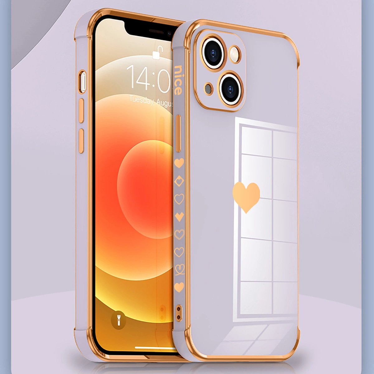 Electroplating Phone Cover Shockproof Protective Case Compatible for iPhone 13 mini