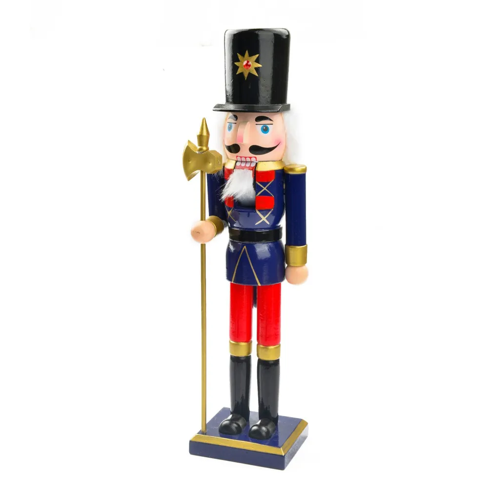 Desktop Christmas Traditional Nutcracker Figure Wooden Nutcracker Soldier Holiday Decor