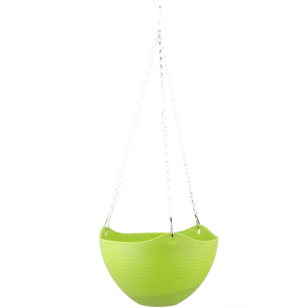 Garden Balcony Hanging Planter Basket Flower Pot (Green)