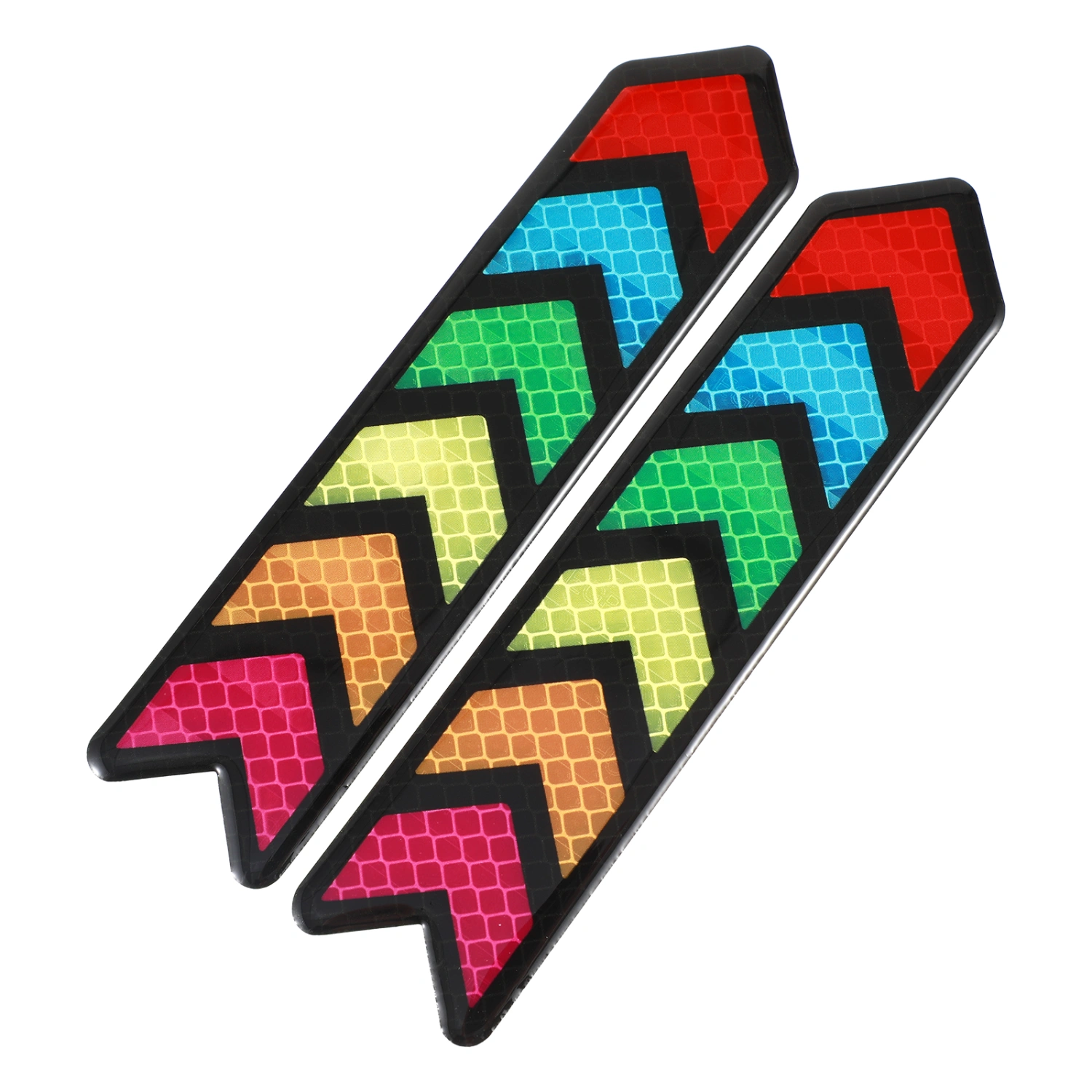 2pcs Reflective Safety Sticker Auto Scratch Cover Guard Warning Stickers Decor