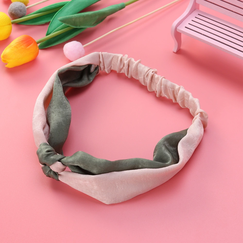 Elastic Headband Hair Band Hair Ties Fabric Simple Ponytail Holders Printed Head Wrap Headdress Hair Accessories for Women and Girls