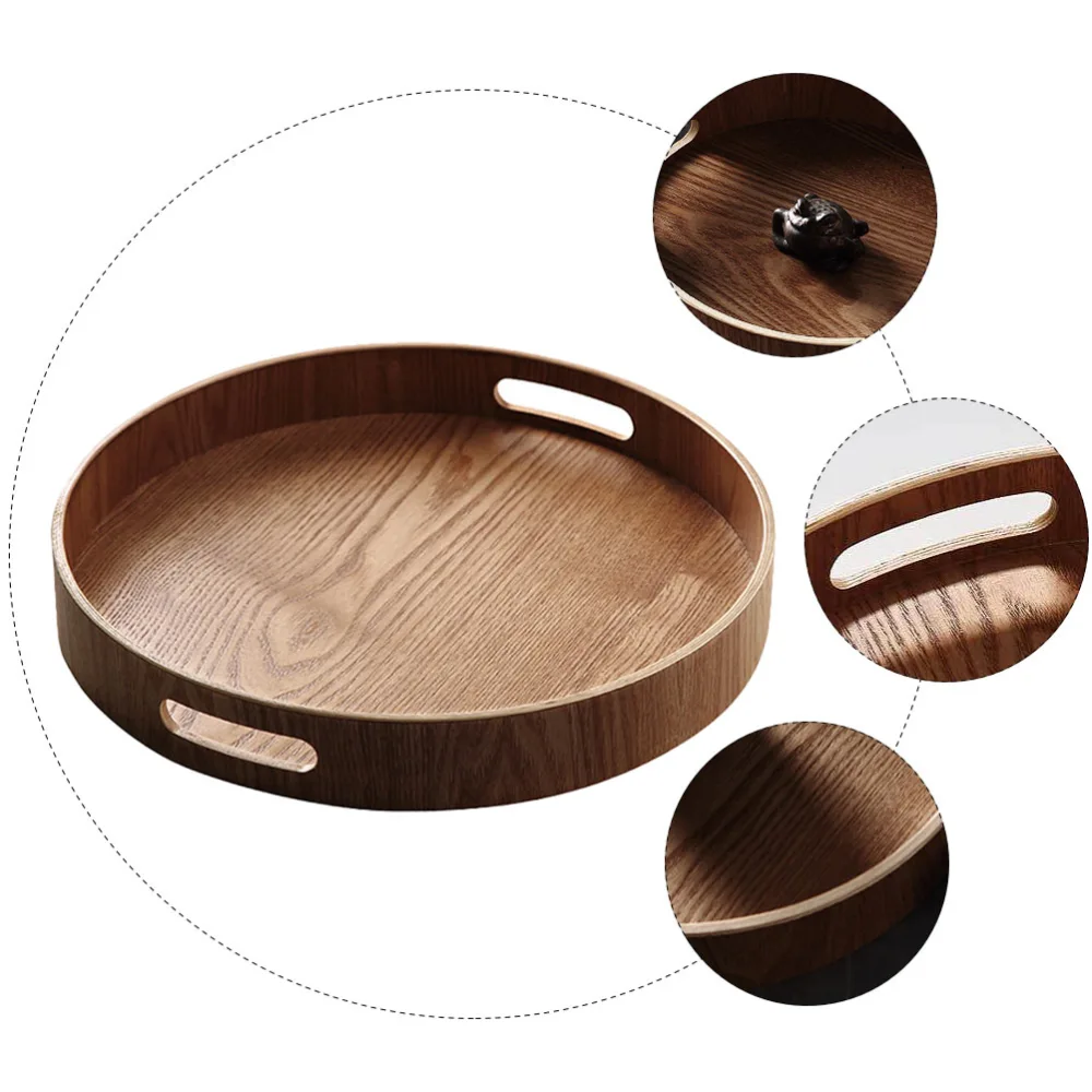 Wooden Tray Food Dessert Fruits Plate Tray Storage Tray Household Tableware