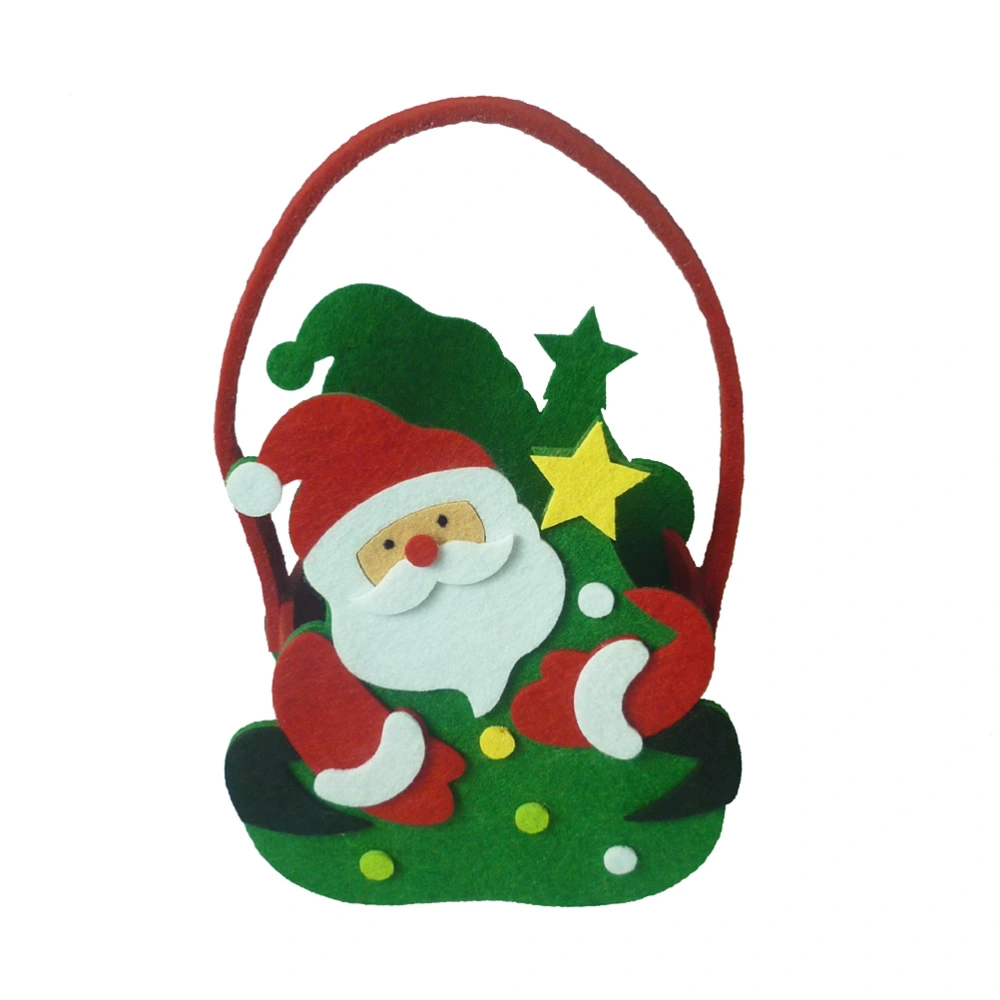 Creative Christmas Candy Bag Portable Santa Claus Design Gift Pouch Sweet Storage Case Fabric Tote Bag Christmas Supplies