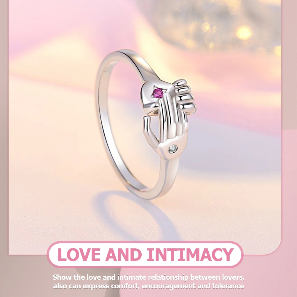 2pcs Couple Rings Romantic Lover Rings Opening Ring Valentine's Day Gift Jewelry