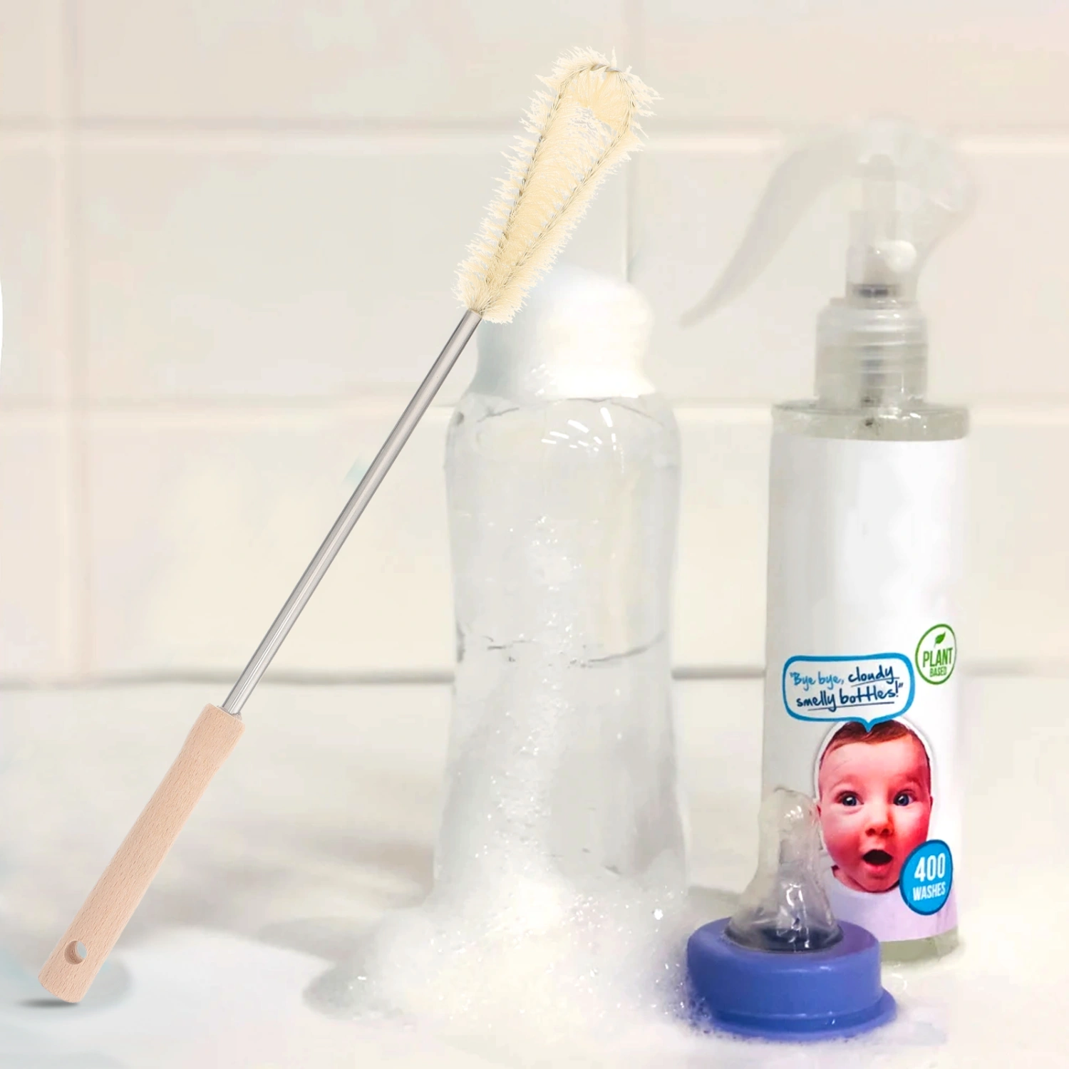 1Pc Bottle Clean Brush Cup Cleaning Brush Practical Mug Brush for Home