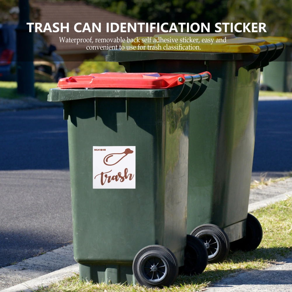 1pc Trash Classification Decals Trash Can Recycling Sticker Waste Bin Stickers