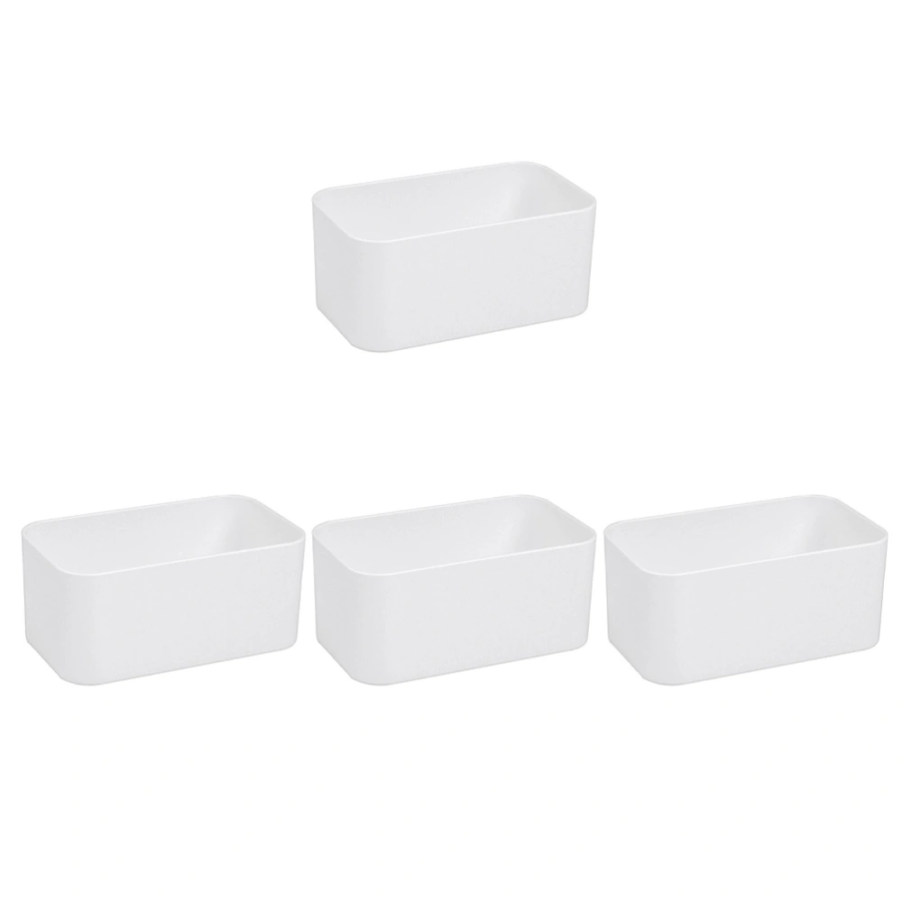 4pcs Multi-purpose Wall Adhesive Storage Boxes Punch-free Boxes Home Supplies