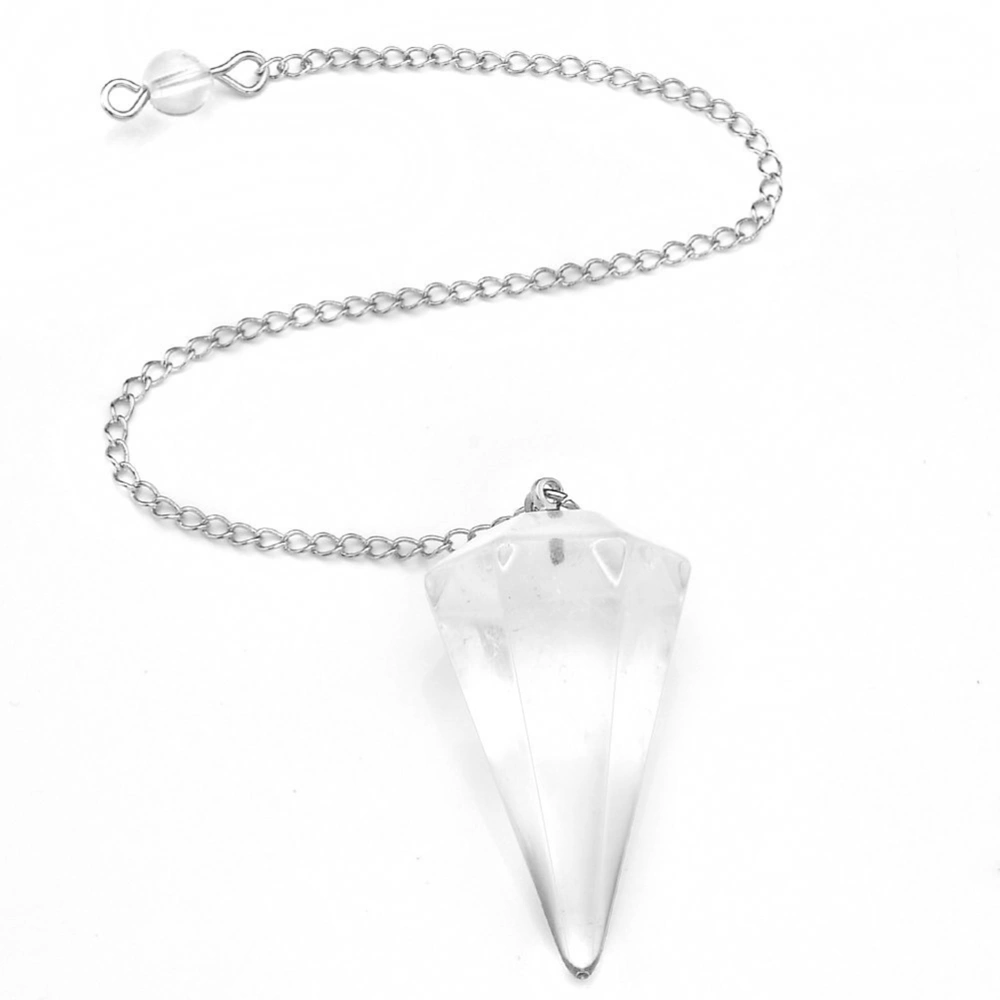 Quartz Crystal Gemstone Dowser Pendulum (White)