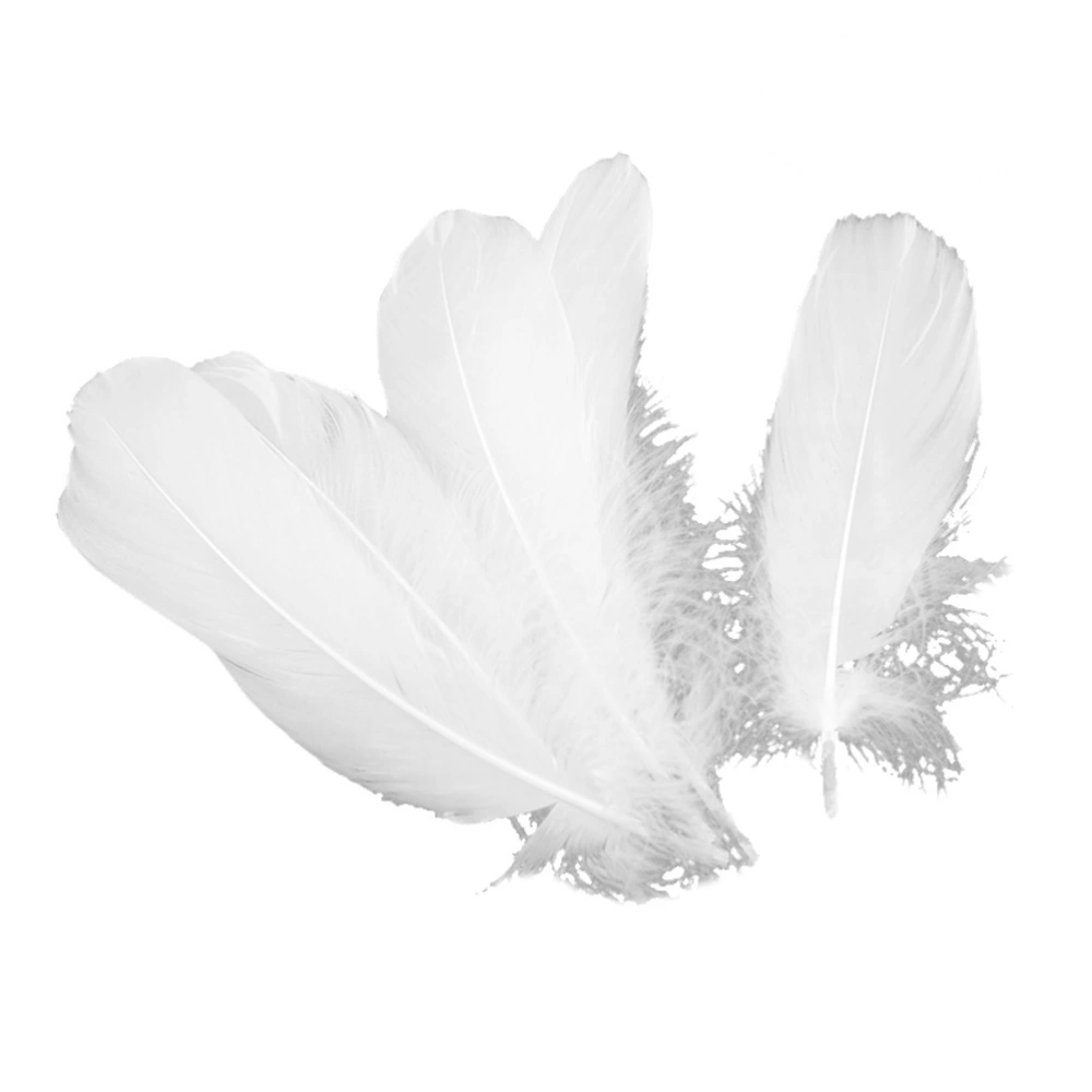 200pcs Natural White Feathers Tips Dipped Natural White Feathers Decor for Various Crafts Birthday Parties Wedding and Party Dress-ups