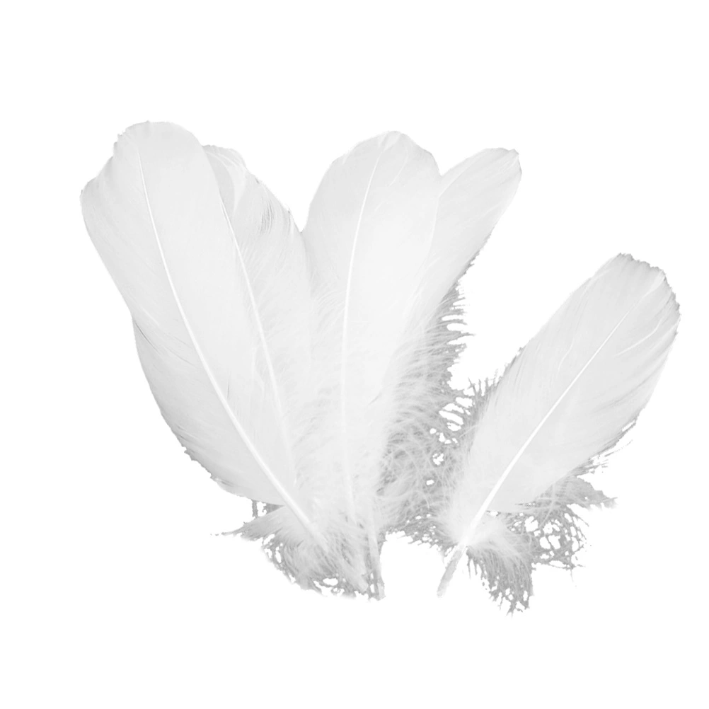 200pcs Natural White Feathers Tips Dipped Natural White Feathers Decor for Various Crafts Birthday Parties Wedding and Party Dress-ups
