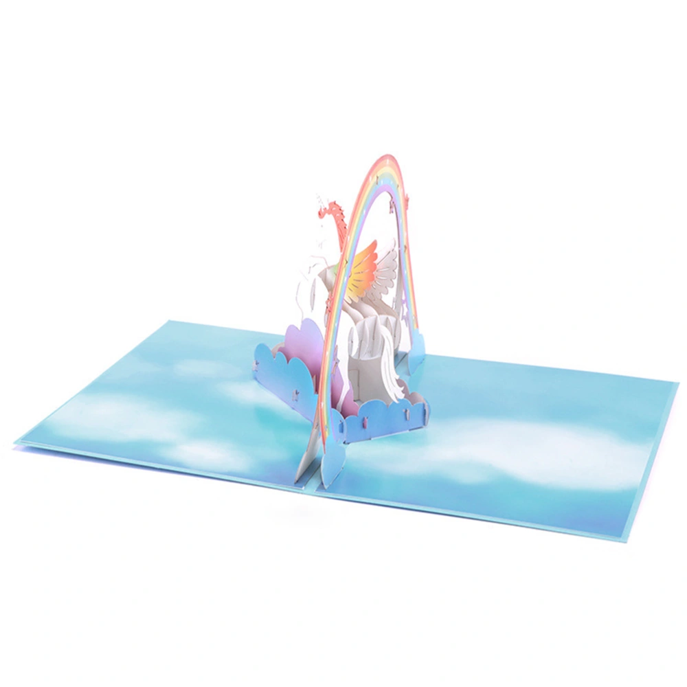 Handmade 3D Up Unicorn Birthday Cards Creative Greeting Cards Papercraft