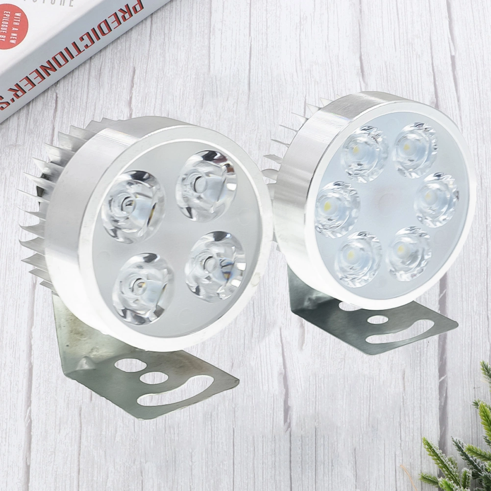 2 Pcs Motorcycle LED Headlights LED Spotlights Super Bright Waterproof Lamp