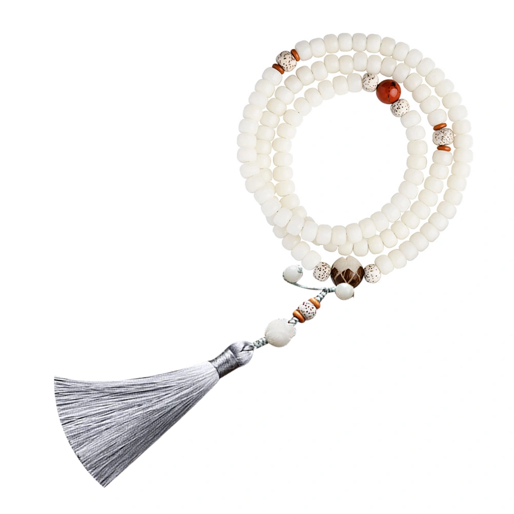 Beautiful Tassel White Bodhi Beads Hanging Rope Phone Lanyard Phone Decorative Rope