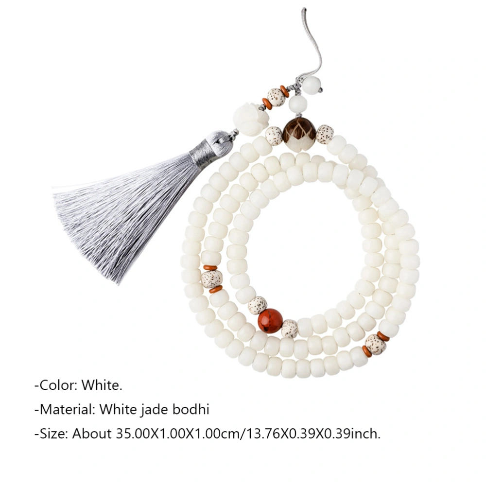 Beautiful Tassel White Bodhi Beads Hanging Rope Phone Lanyard Phone Decorative Rope