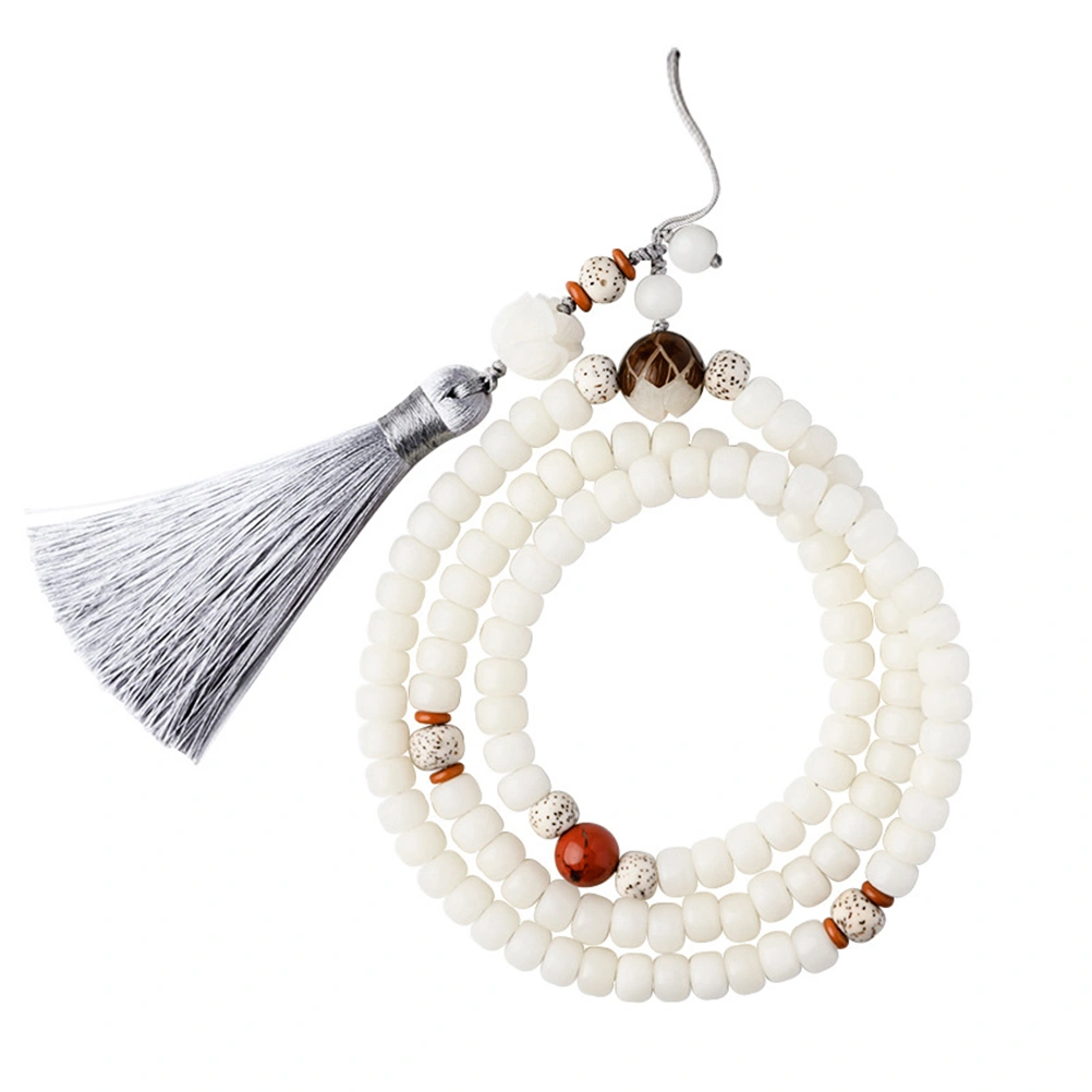 Beautiful Tassel White Bodhi Beads Hanging Rope Phone Lanyard Phone Decorative Rope