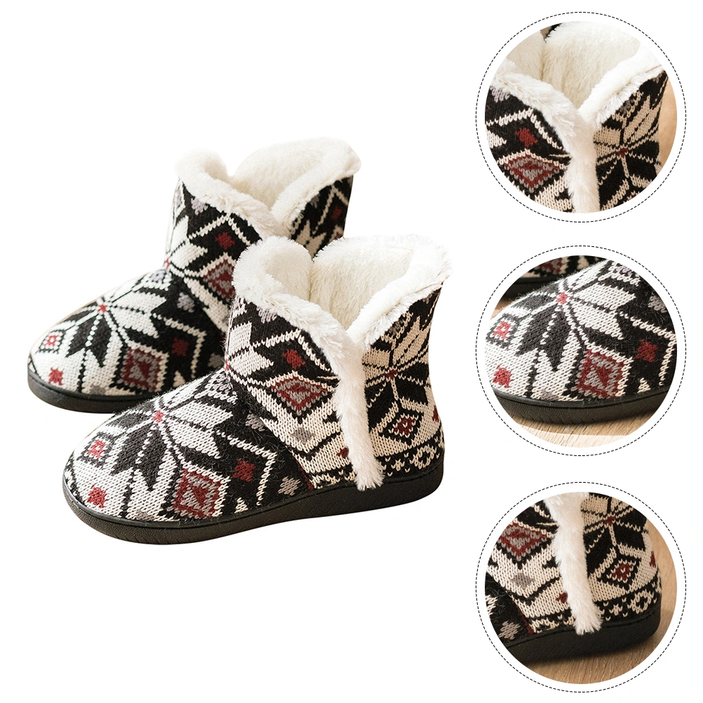 1 Pair Household Winter Women Slippers Fashion Anti-Slip Cotton Slippers