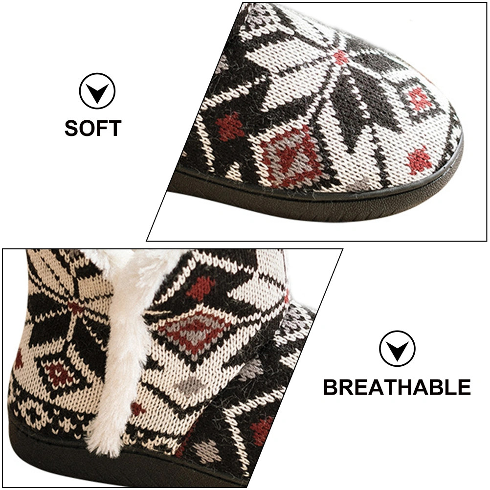1 Pair Household Winter Women Slippers Fashion Anti-Slip Cotton Slippers