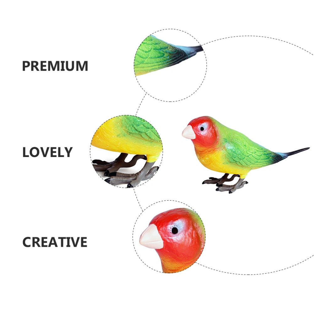 1Pc Plastic Parrot Model Animal Adornment Lovely Art Crafts Gardening Decoration