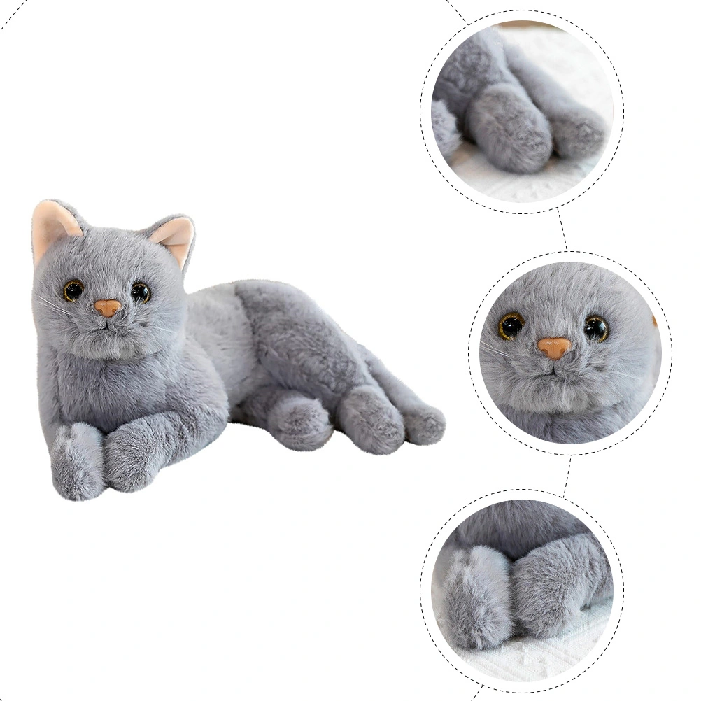 Simulation Animal Doll Plush Cat Plaything Stuffed Animal Doll for Home Kids Toy
