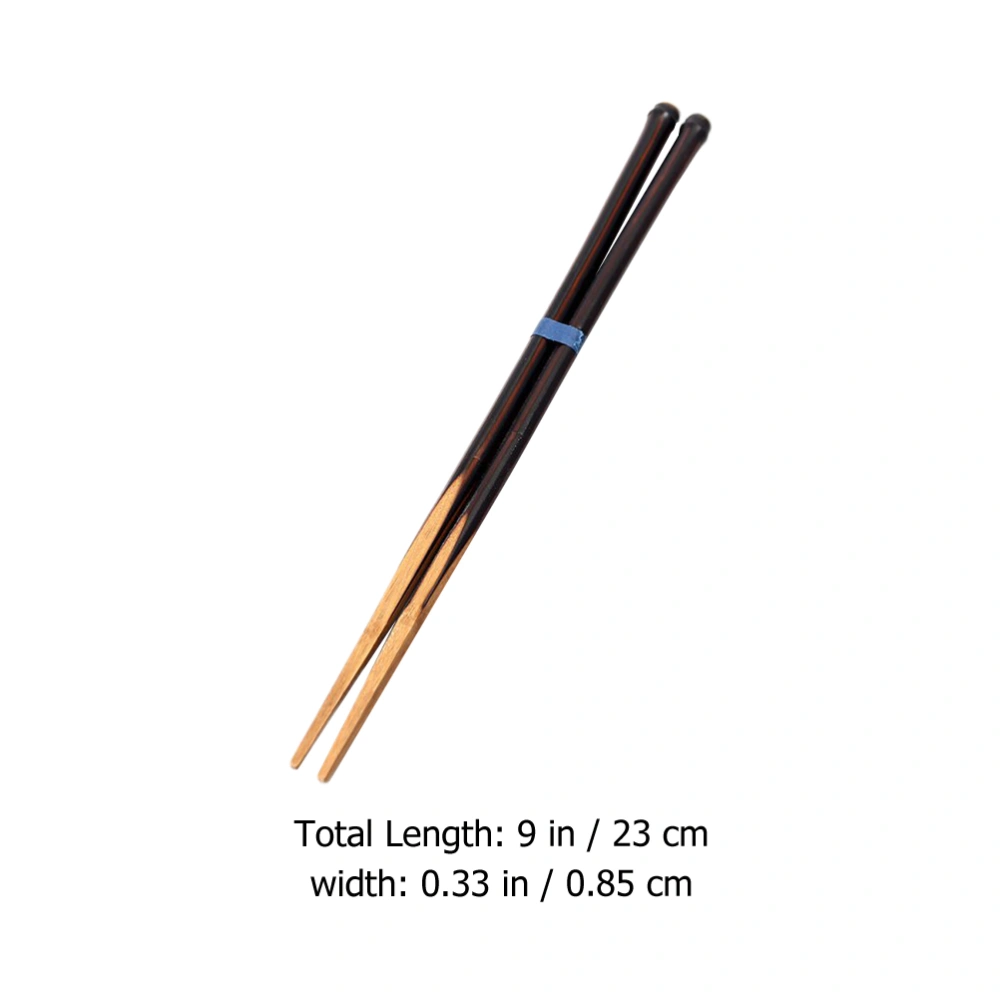 1 Pair Japanese Style Bamboo Chopsticks Home Use Chopsticks Kitchen Accessories (Wood Color)