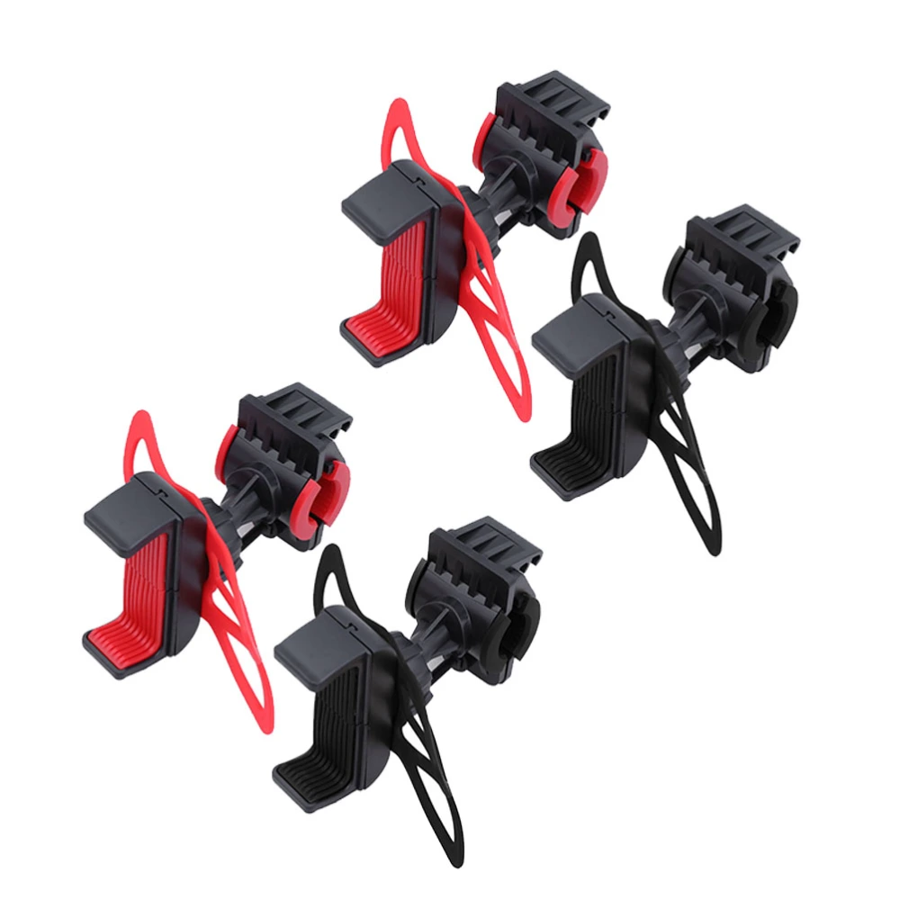 4pcs Phone Holder Universal Motorcycle Mobile Cell Phone Holder Bike Handlebar Stand Mount Bracket 2 Black and 2 Red