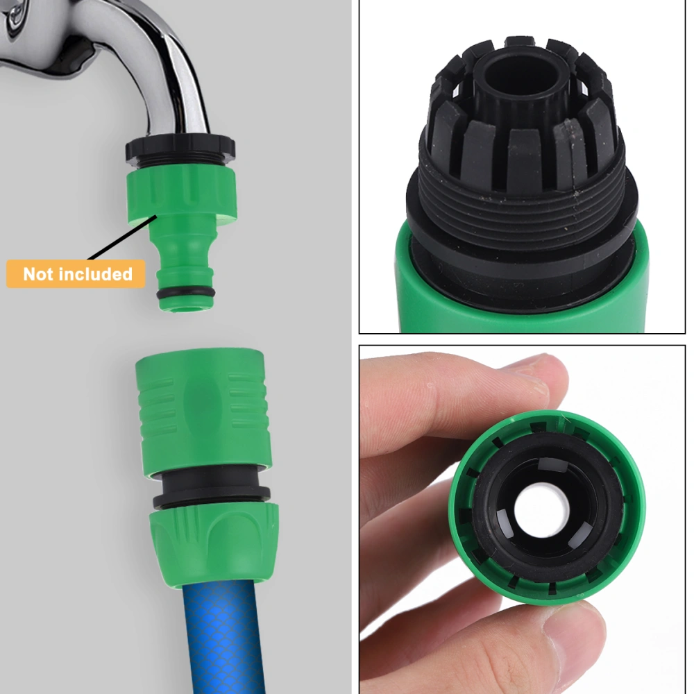 4pcs 1/2 Inch Hose Connector Garden Tools Quick Connectors Tee Connector Repair Damaged Leaky Adapter Garden Water Irrigation Connector Joints (Green)