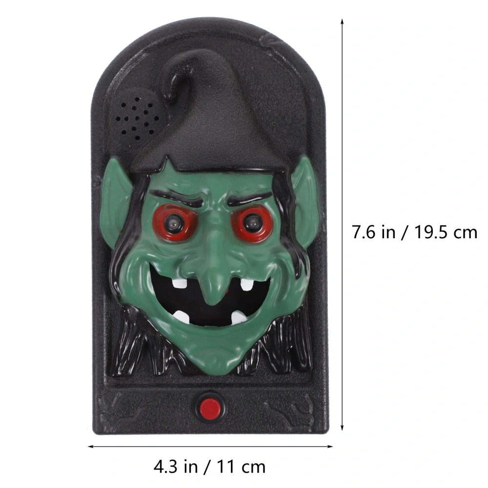 1pc Halloween Luminous Doorbell Props Bar Restaurant Decoration Witch Doorbell Decor